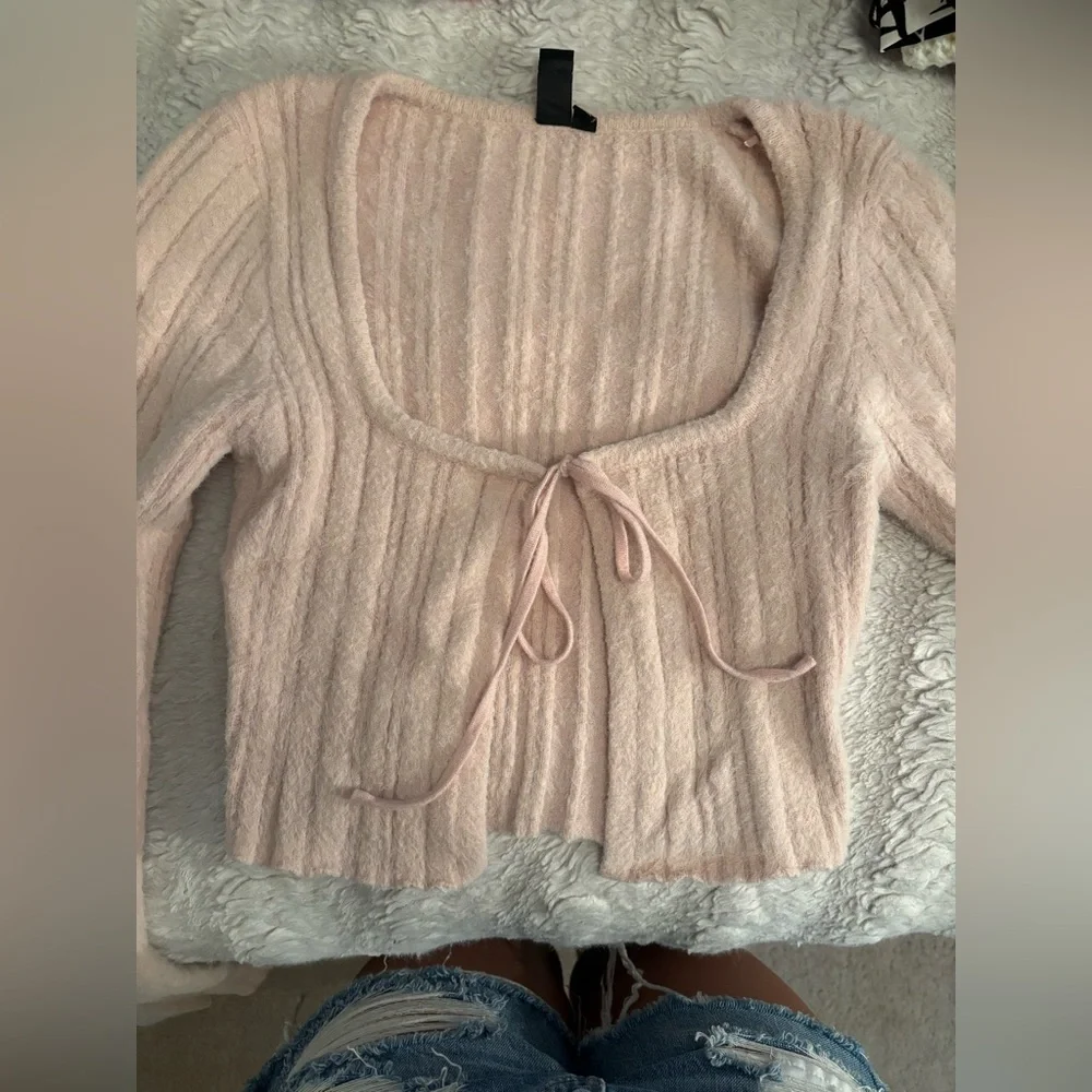 Windsor Blush Ribbed Cardigan - Picture 1 of 3